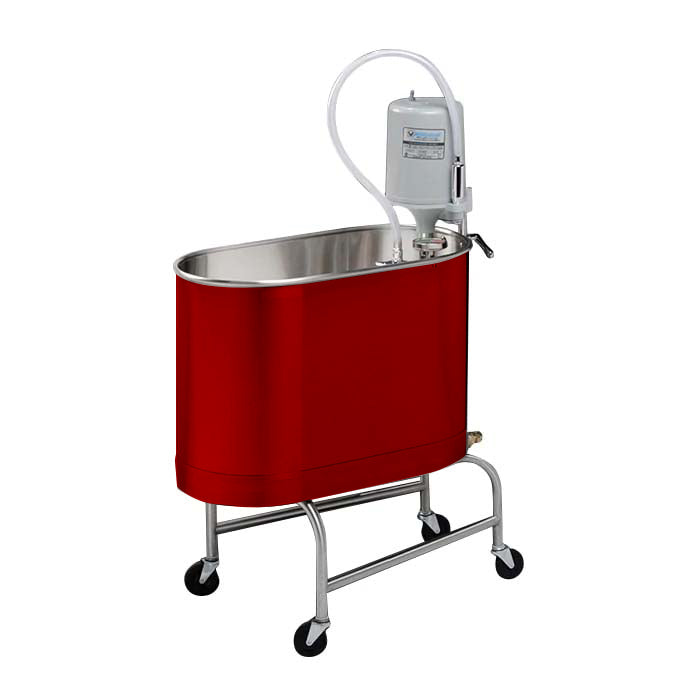 Firehouse Red E-22-MU 22 Gallon Mobile Whirlpool with Undercarriage