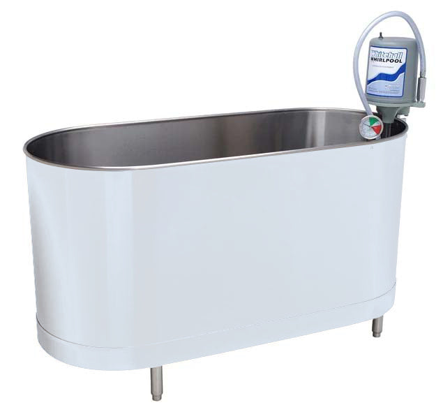 Textured Diamond White Whitehall Stainless Steel S-110-SL 110 Gallons Stationary Whirlpool with Legs